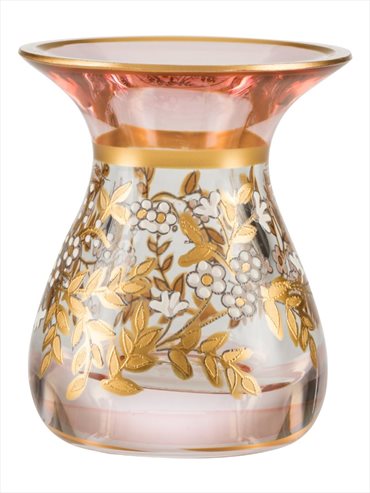 Gold Çiçekli Mini Vazo 