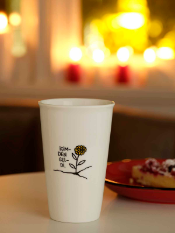 Hisli Şeyler Çiçek Porselen Latte Bardağı